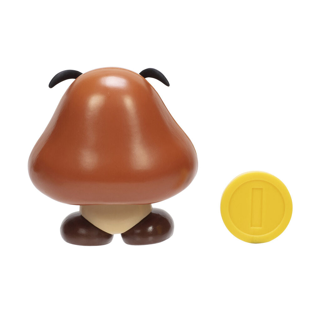 Vue latérale de la figurine Princesse Peach 10cm avec robe rose détaillée