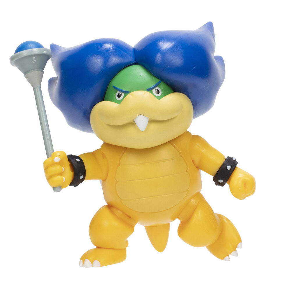 Vue rapprochée de la figurine Waluigi 10cm en tenue violette