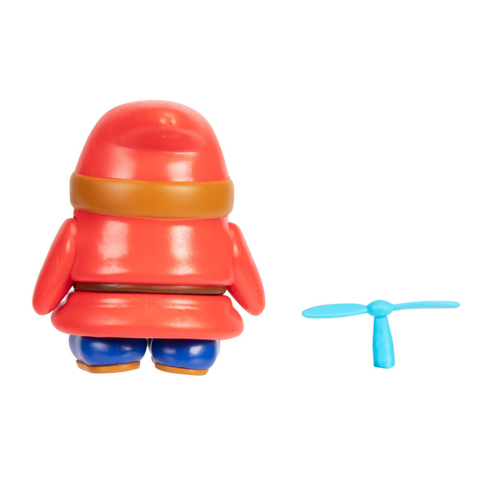 Zoom sur le visage expressif de la figurine Nintendo Super Mario Wave 28, 10cm
