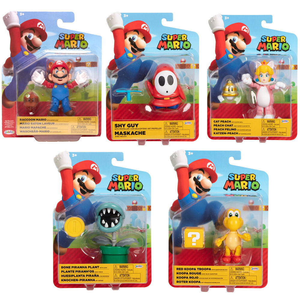 Figurine Nintendo Super Mario Wave 28 en présentation frontale, hauteur 10cm, par JAKKS PACIFIC