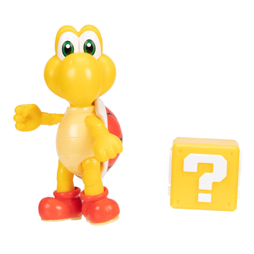 Vue dynamique de la figurine Super Mario Wave 28 en posture d’action, 10cm de hauteur