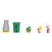 Accessoires du diorama incluant blocs classiques et éléments de paysage Mario