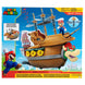 Vue de face du playset Nintendo Super Mario Deluxe Aéronef Bowser de 6cm signé JAKKS PACIFIC