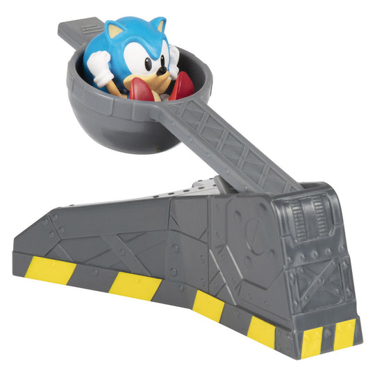 Figurine Sonic dynamique prête à affronter le robot géant Eggman