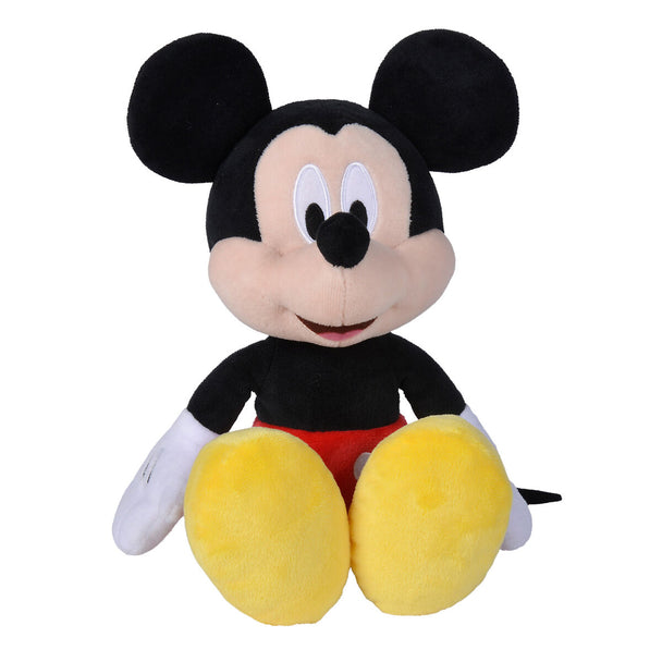 Profil latéral de la peluche Mickey Mouse SIMBA montrant la texture douce du tissu