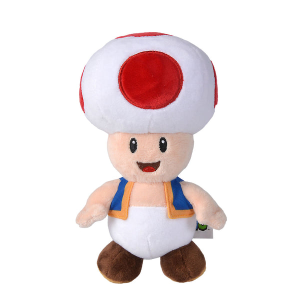 Peluche Toad SIMBA Nintendo Super Mario montrant la texture douce et les finitions
