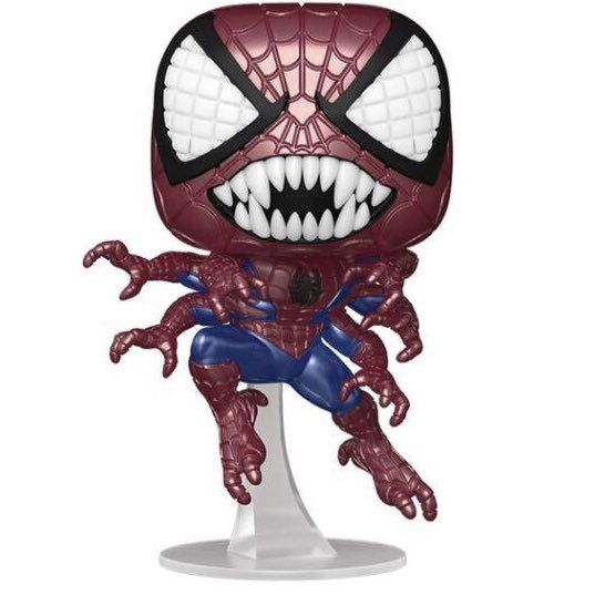Figurine POP Marvel Spiderman Doppelganger exclusive FUNKO présentée sous un angle latéral montrant les finitions précises