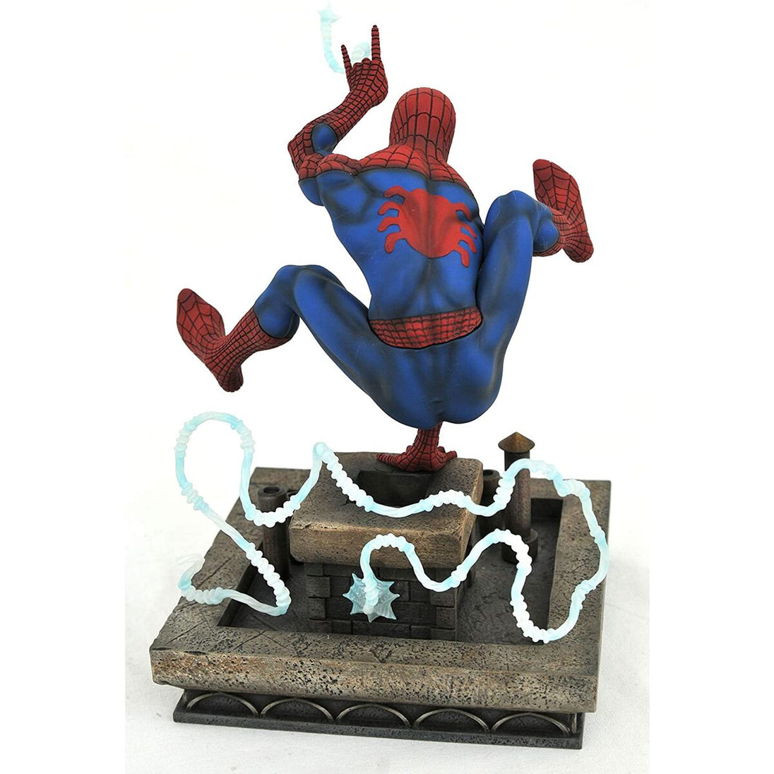 Figurine diorama Spiderman Marvel de 20cm vue de face avec détails précis en PVC