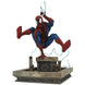 Vue arrière de la figurine diorama Spiderman Marvel 20cm avec pose dynamique