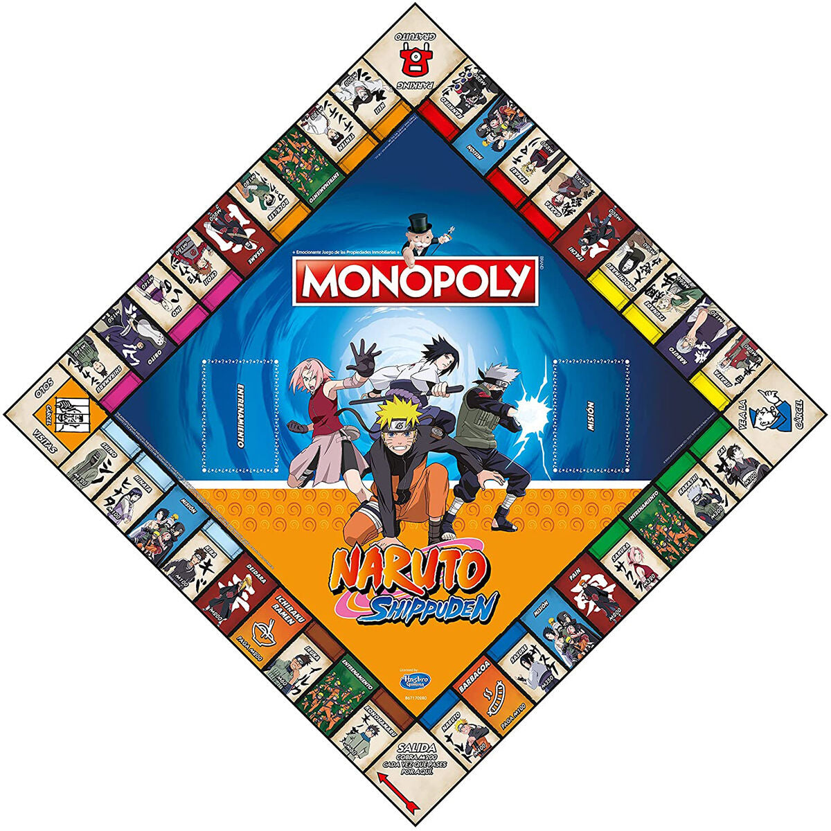 Cartes divertissement du Monopoly Naruto Shippuden apportant des surprises pendant la partie
