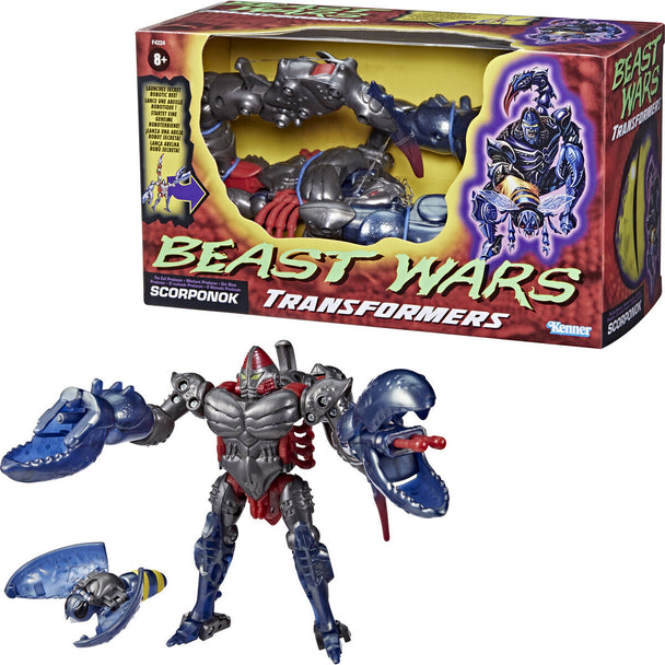 Figurine Scorponok de Transformers Beast Wars en mode scorpion avec détails réalistes et missiles inclus