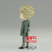 Zoom sur le visage expressif de la figurine Loid Forger Spy X Family Q Posket.