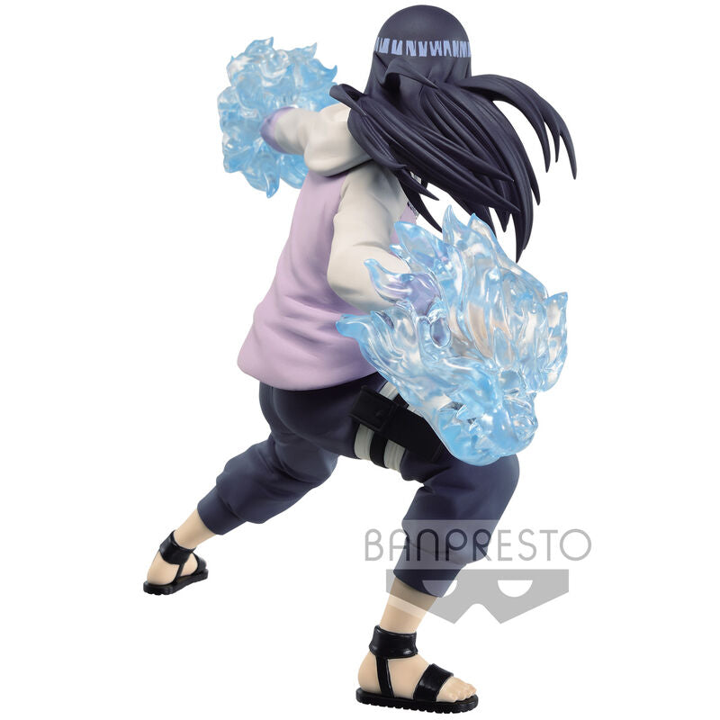 Zoom sur le visage expressif de la figurine Hinata Hyuga Naruto Shippuden par BANPRESTO