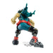 Figurine Banpresto Izuku Midoriya exposée sur un socle avec arrière-plan neutre