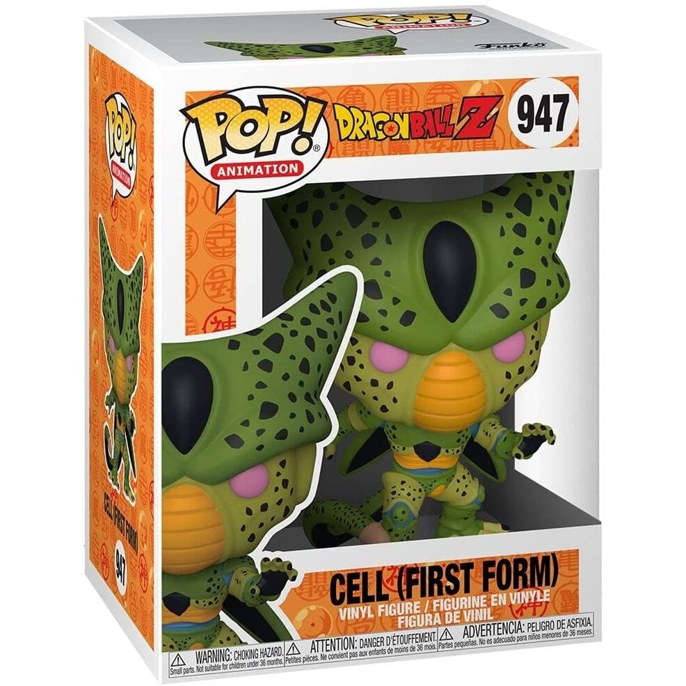 Vue rapprochée de la figurine Funko POP Cell Forme 1 avec détails précis et couleurs vives