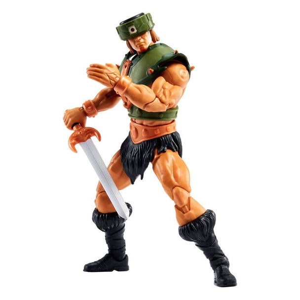 Détail du visage et des yeux rotatifs de la figurine Tri-Klops MATTEL 18cm