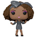 Détail de la figurine Funko POP Whitney Houston montrant les traits et le costume iconique de la chanteuse