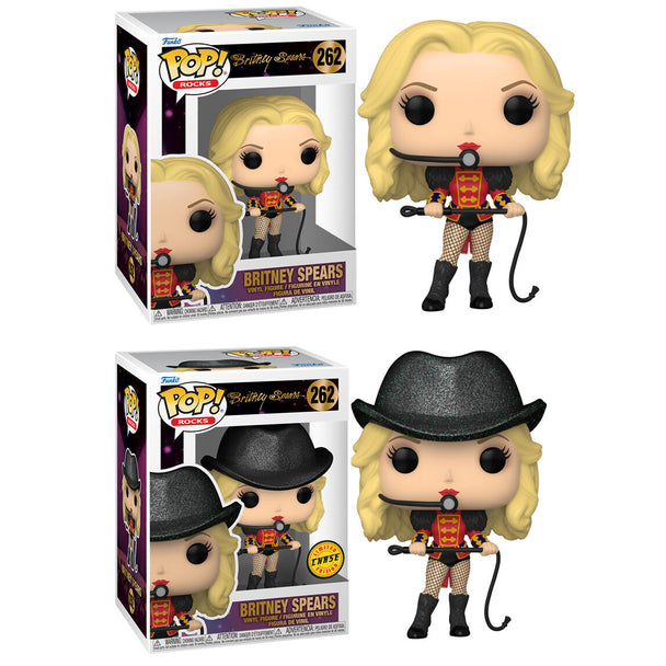 Figurine Funko POP Rocks de Britney Spears en vinyle, hauteur 9 cm, vue avant dans sa boîte fenêtre