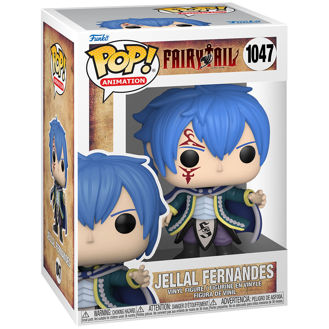 Emballage d'origine de la figurine Funko POP Jellal Fernandes Fairy Tail avec logo officiel Funko