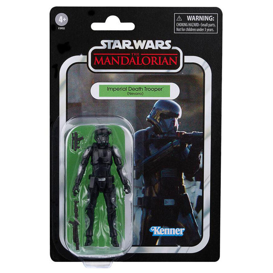 Figurine Imperial Death Trooper noire avec détails précis et armement complet