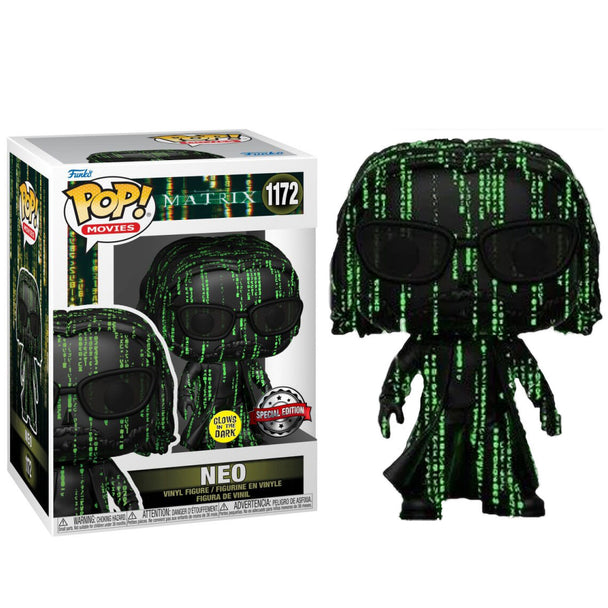 Figurine Funko POP Neo de The Matrix exclusive, en vinyle de 9 cm avec boîte vitrine transparente