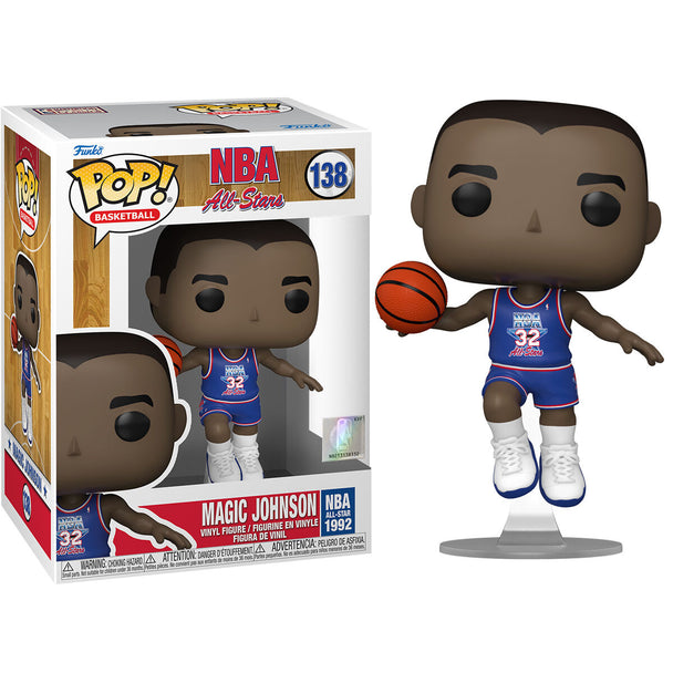 Figurine Funko POP Magic Johnson NBA All Star 1992 vue de face avec détails précis