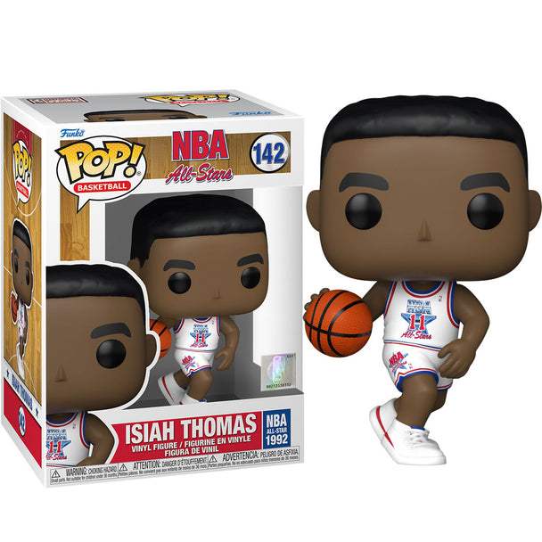 Figurine Funko POP d'Isiah Thomas NBA All Star 1992 vue de face dans sa boîte vitrine