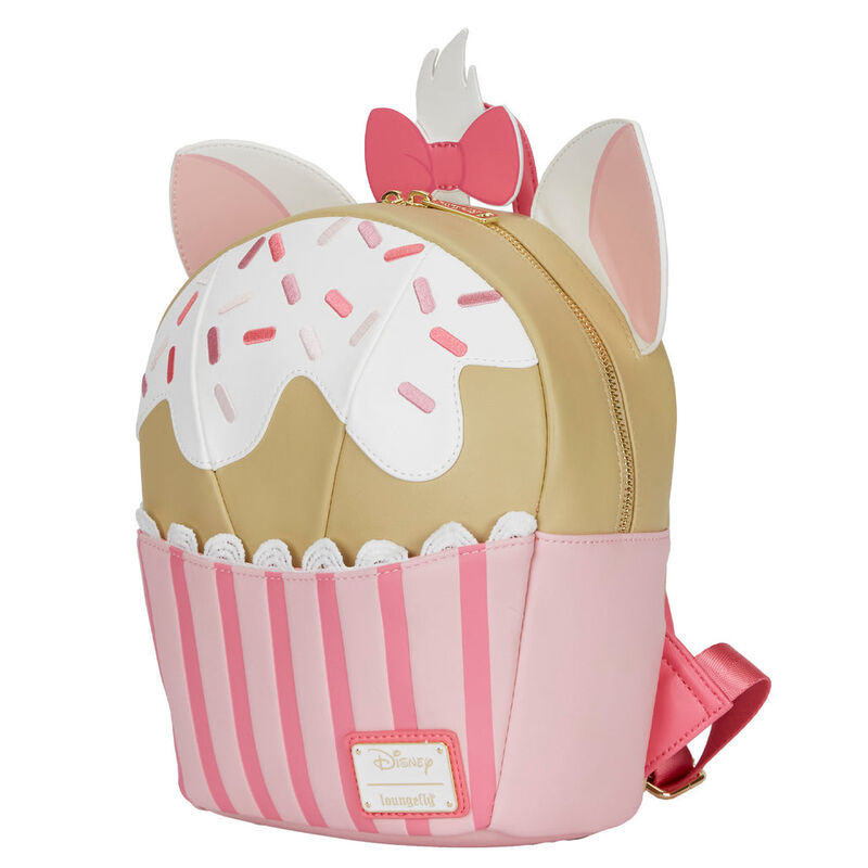 Détail du motif de Marie le chaton sur le sac à dos Loungefly Disney