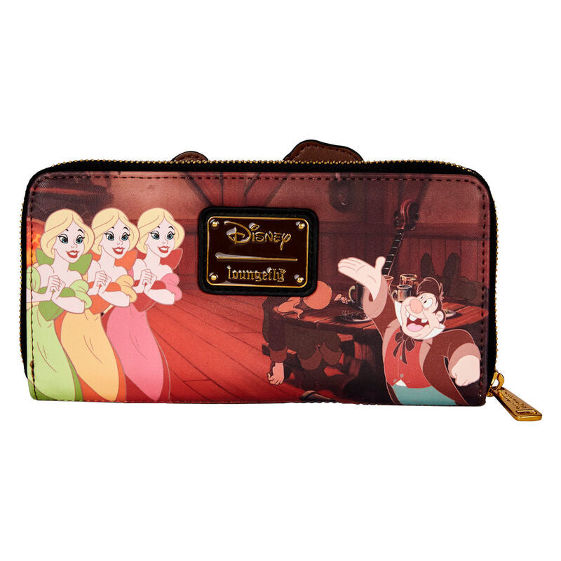 Emballage officiel du portefeuille Loungefly Disney Beauty and the Beast Villains Gaston Scene