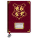 Cahier A5 Harry Potter Hogwarts avec couverture illustrée en couleurs vives, signé BLUE SKY STUDIOS, posé sur un fond neutre.