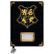 Vue de face du cahier Harry Potter Hogwarts A5 avec couverture bleue et logo officiel Blue Sky Studios