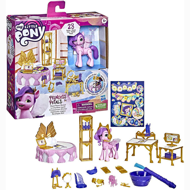 Boîte du jeu My Little Pony Magic Room avec illustrations colorées de Princess Pipp Petals
