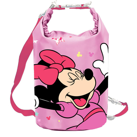 Sac étanche Disney Minnie 35cm en PVC, idéal pour enfants, avec un design coloré et résistant à l'eau.