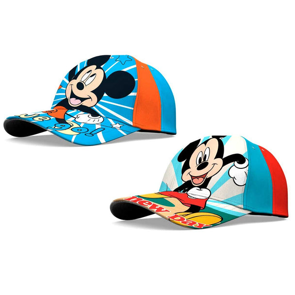 Casquette Disney Mickey Mouse colorée pour enfants, 100% coton, taille 52-54, signée KIDS LICENSING.