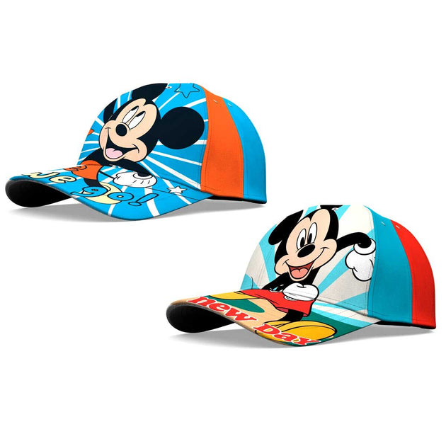 Casquette Disney Mickey Mouse colorée pour enfants, 100% coton, taille 52-54, signée KIDS LICENSING.