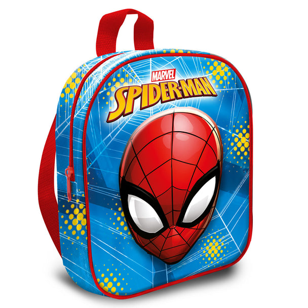 Sac à dos enfant Marvel Spiderman 3D de 30 cm en polyester et EVA, design coloré et résistant.