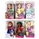 Poupée Disney Princess 15 cm vue de face avec robe colorée et brosse à cheveux