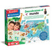 Puzzle Clementoni 124 pièces représentant un planisphère avec animaux et habitats naturels pour enfants 6-10 ans
