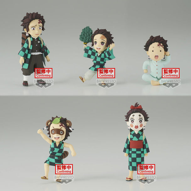 Figurine Tanjiro Kamado 7cm en position de combat, détaillée et colorée