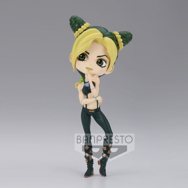 Figurine Jolyne Cujoh Q Posket 14cm vue avant avec détails précis et couleurs vives