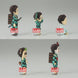Gros plan sur le visage expressif de la figurine Tanjiro Kamado 7cm