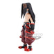 Zoom sur le visage de la figurine Shaman King Hao mettant en valeur ses traits caractéristiques