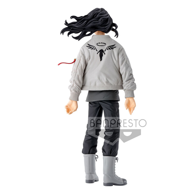 Zoom sur le visage expressif et les finitions de la figurine Keisuke Baji Tokyo Revengers 17 cm