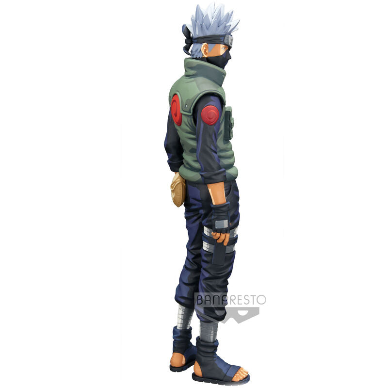 Présentation de la boîte d'origine Banpresto contenant la figurine Kakashi Hatake Grandista