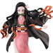Profil gauche de la figurine Nezuko Kamado Demon Slayer avec kimono rose et noir