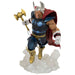 Zoom sur la tête de la figurine Beta Ray Bill Marvel 25cm montrant les finitions et couleurs vives
