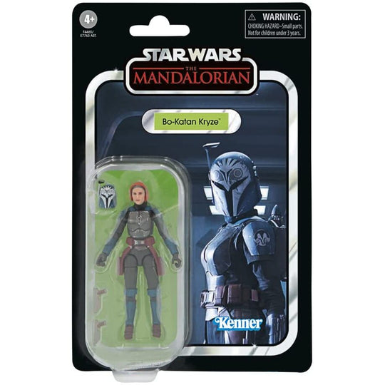 Packaging officiel HASBRO de la figurine Bo-Katan Kryze 10cm collection Vintage