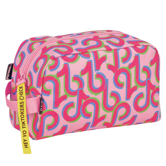 Vanity case Tiktokers Duets PERONA, compact et adaptable trolley, dimensions 25x15,5x11 cm, idéal pour cosmétiques et accessoires.