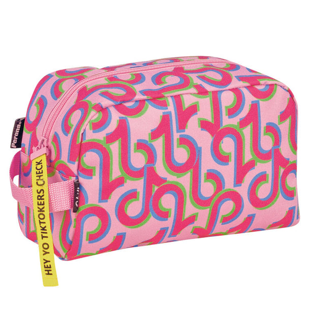 Vanity case Tiktokers Duets PERONA, compact et adaptable trolley, dimensions 25x15,5x11 cm, idéal pour cosmétiques et accessoires.
