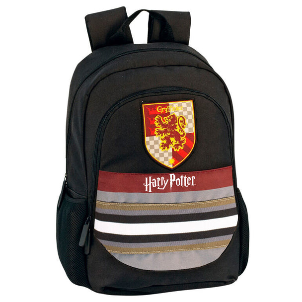 Sac à dos Harry Potter Gryffindor de 42 cm avec logo PERONA, adaptable à trolley, doté d'un porte-ordinateur et d'une poche bouteille cachée.